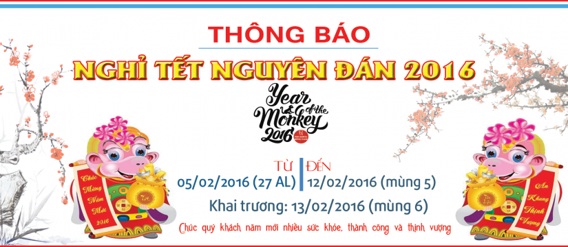 thông báo nghỉ tết 2016