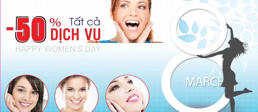 nha khoa khuyến mãi quốc tế phụ nữ 8 tháng 3