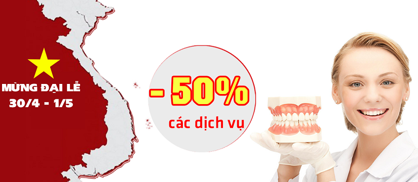 nha khoa đông nam thông báo khuyến mãi nhân dịp 30 tháng 4