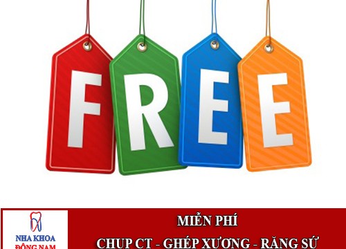 Miễn phí chụp CT, răng sứ, ghép xương khi cấy ghép implant
