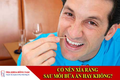 có nên xỉa răng sau mổi bửa ăn hay không