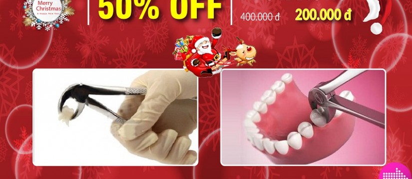 nha khoa Đông Nam khuyến mãi chương trình noel và tết tây 2017 dịch vụ nhổ răng