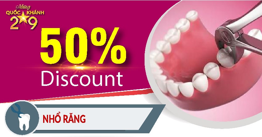 Khuyến mãi nha khoa mừng quốc khánh 2-9 - nhổ răng