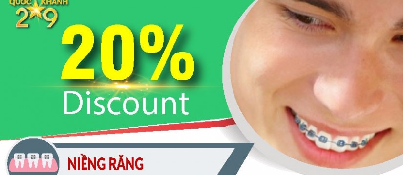 Khuyến mãi nha khoa mừng quốc khánh 2-9 - niềng răng chỉnh nha