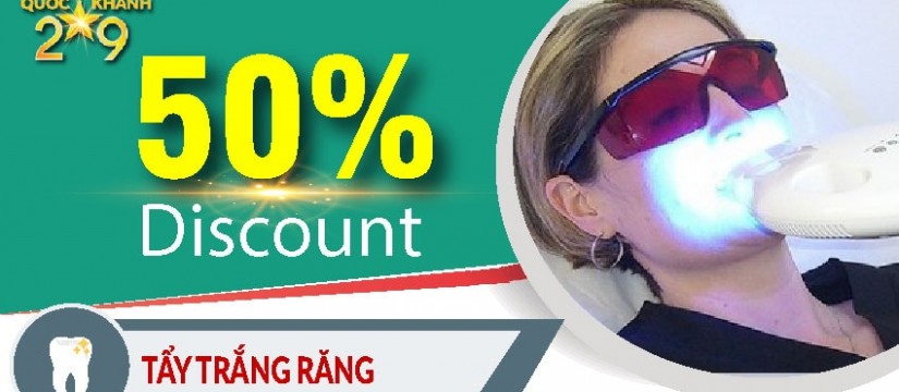 Khuyến mãi nha khoa mừng quốc khánh 2-9 - tẩy trắng răng