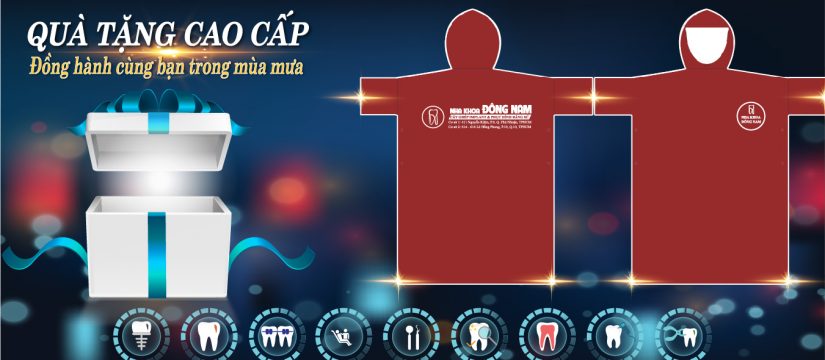 Quà tặng áo mưa nha khoa Đông Nam