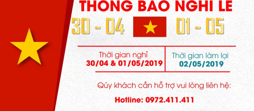 thông báo nghỉ lễ 30 tháng 4