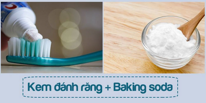 Chải răng bằng kem kết hợp với baking soda giúp loại bỏ mảng bám khá tốt