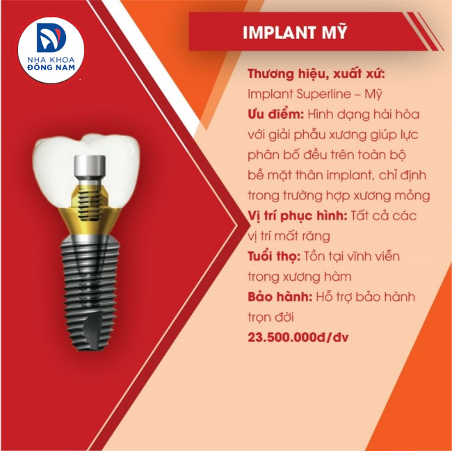 implant mỹ giá bao nhiêu