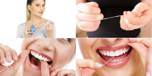 Dùng chỉ nha khoa để làm sạch kẽ răng thay cho tăm xỉa