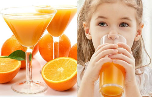 Dùng cam, chanh cũng rất tốt cho trẻ đang bị nhiệt miệng