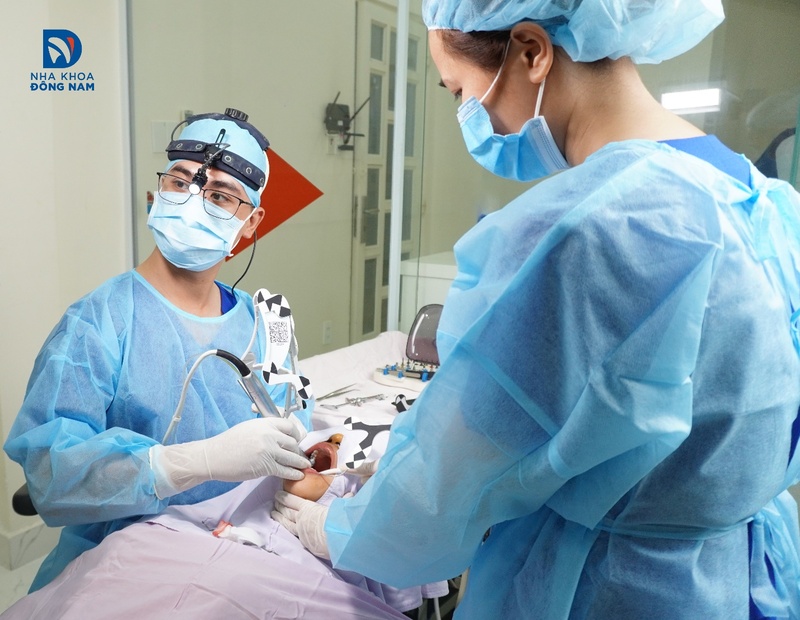 Thực hiện đặt trụ bằng công nghệ định vị